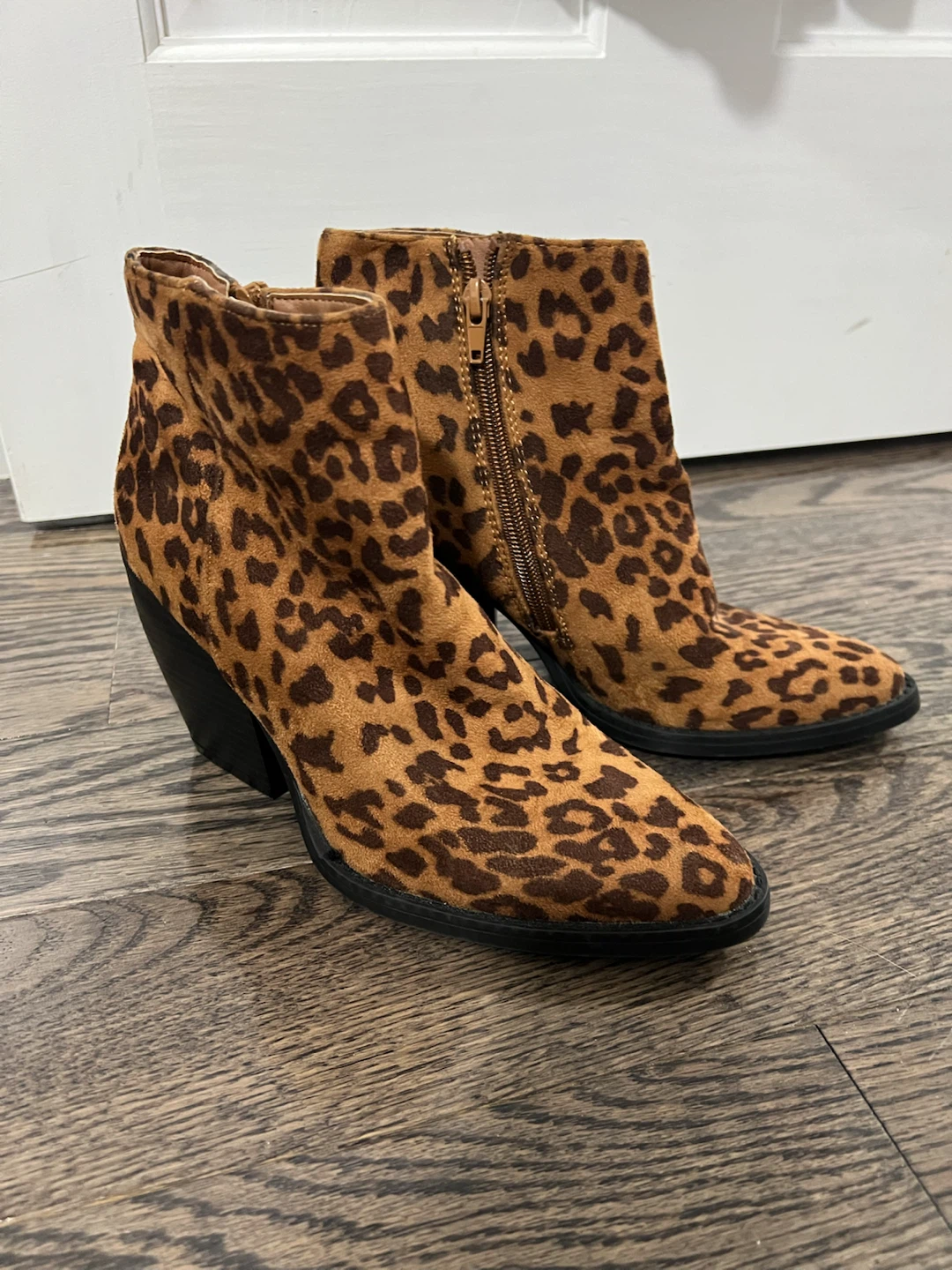 Madden Girl Leopard Print Ankle Boots Size 7M