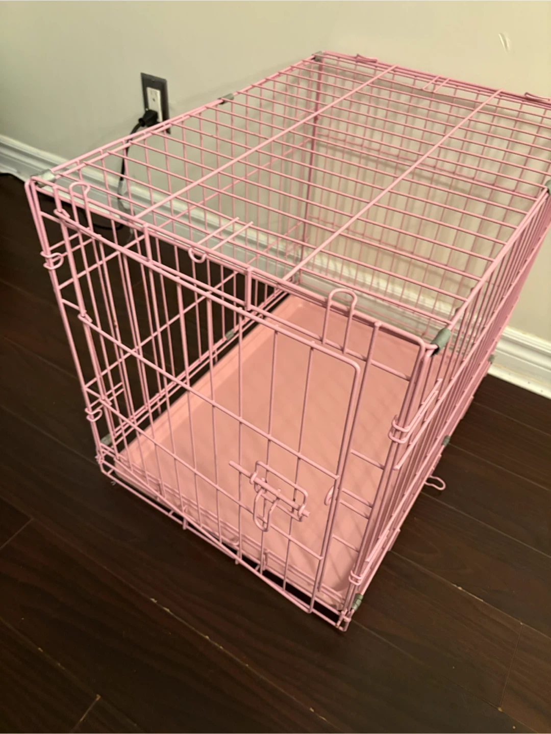Pink Wire Dog Crate