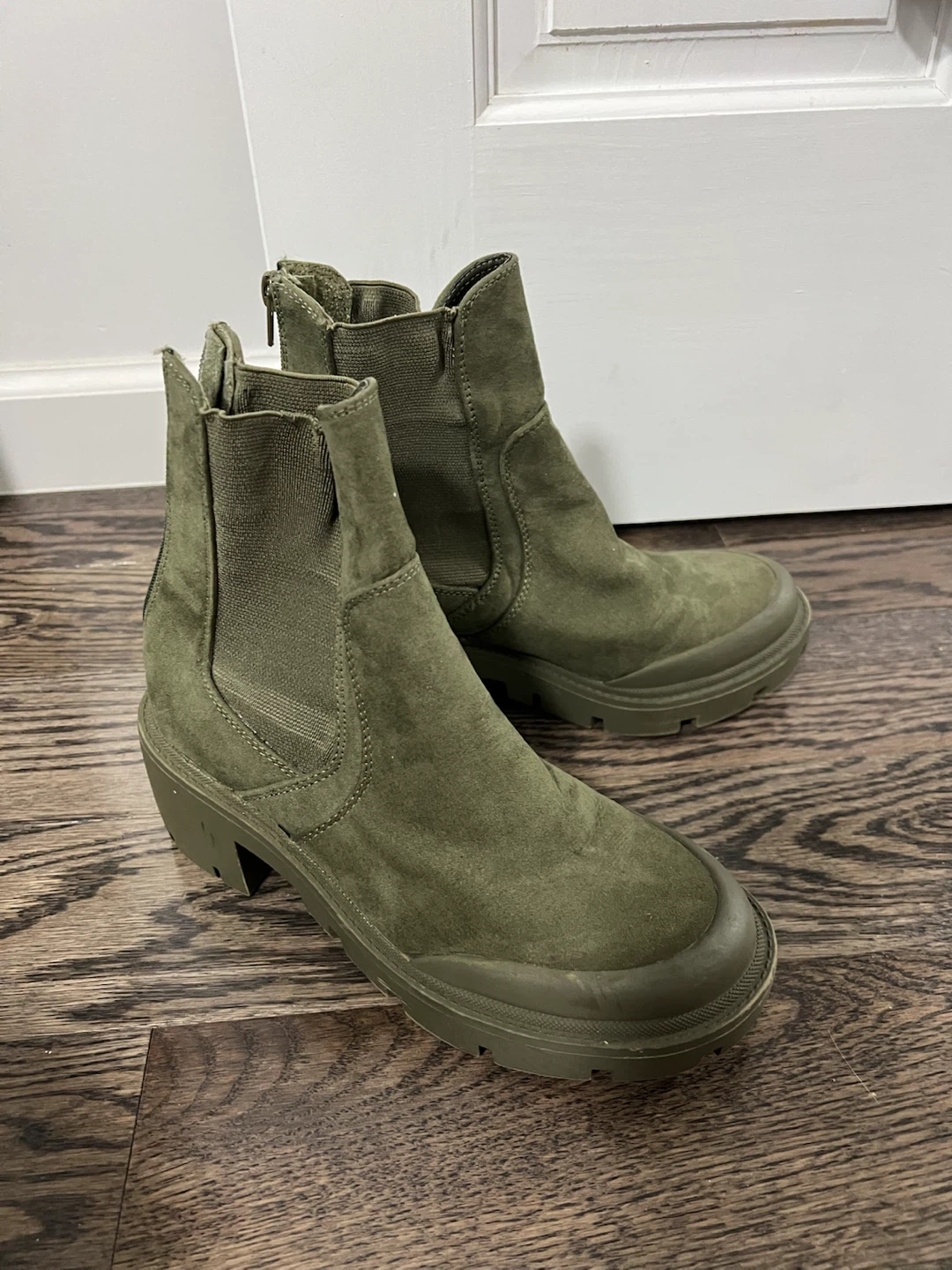 Esprit Elora Olive Ankle Boots Size 7M