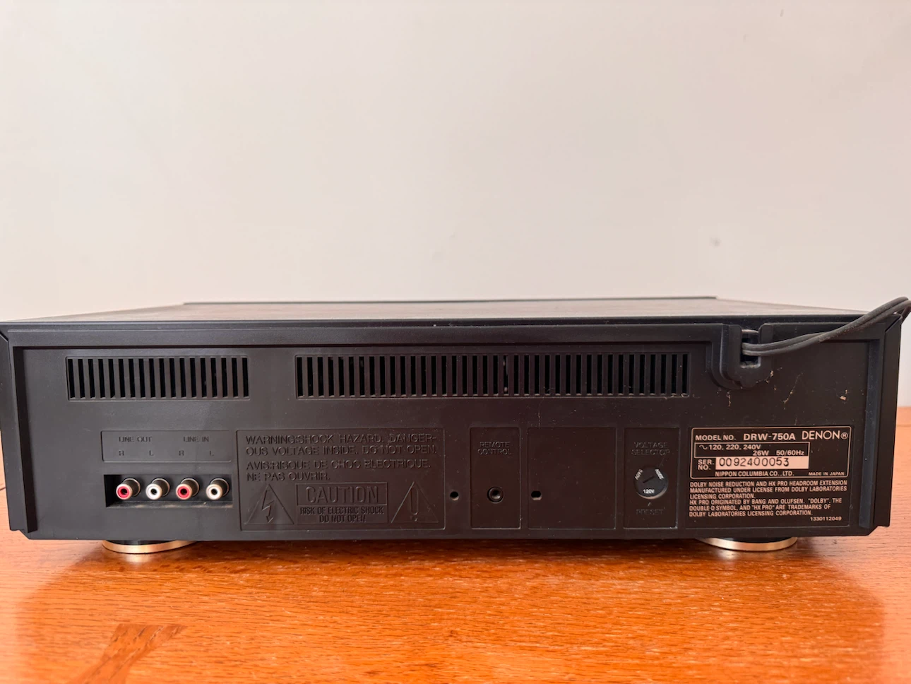 Denon DRW-750A Stereo Double Cassette Tape Deck - photo 2