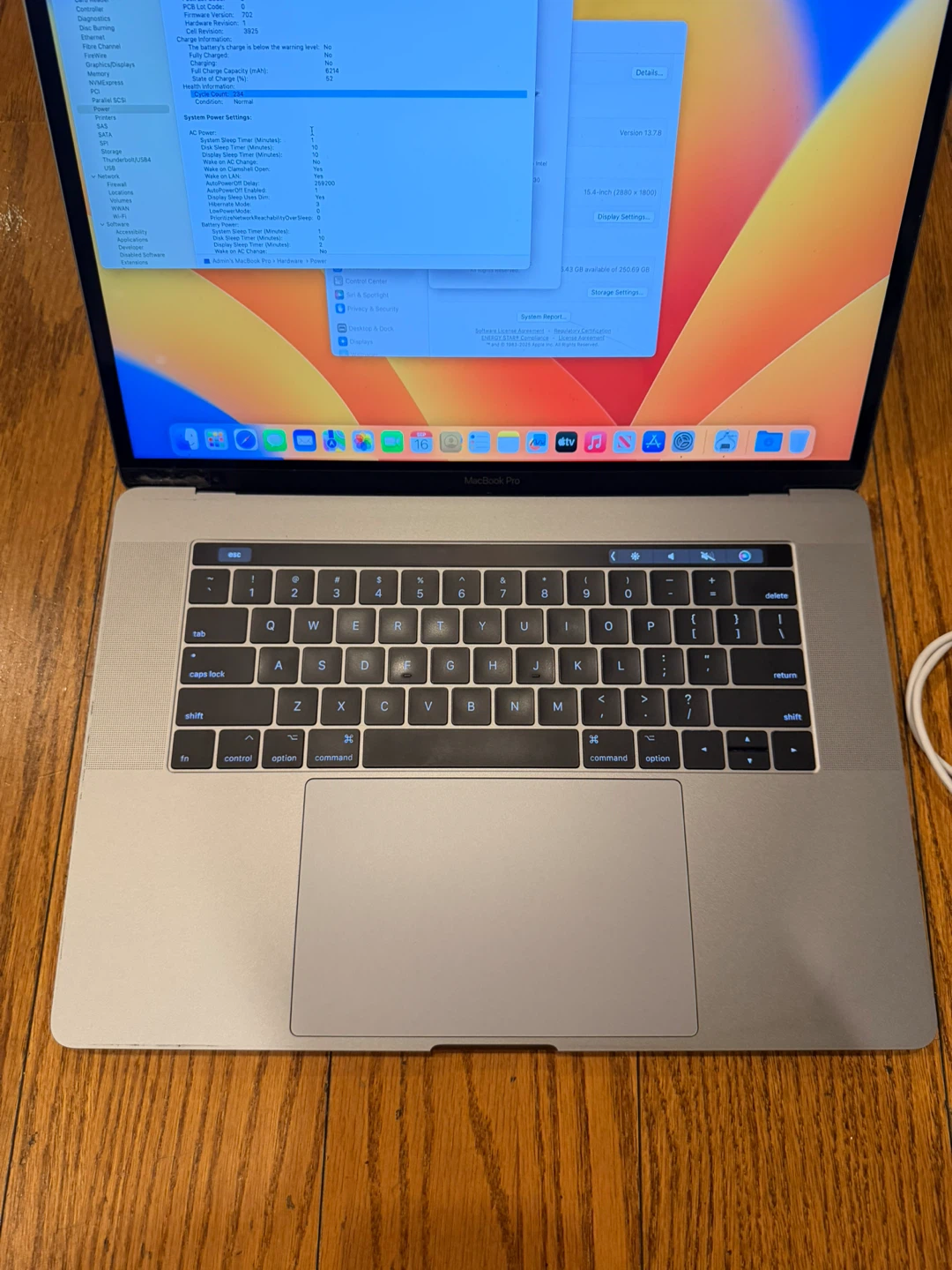 MacBook Pro 15 inch 2017 16GB RAM 256GB SSD Battery Normal - photo 5