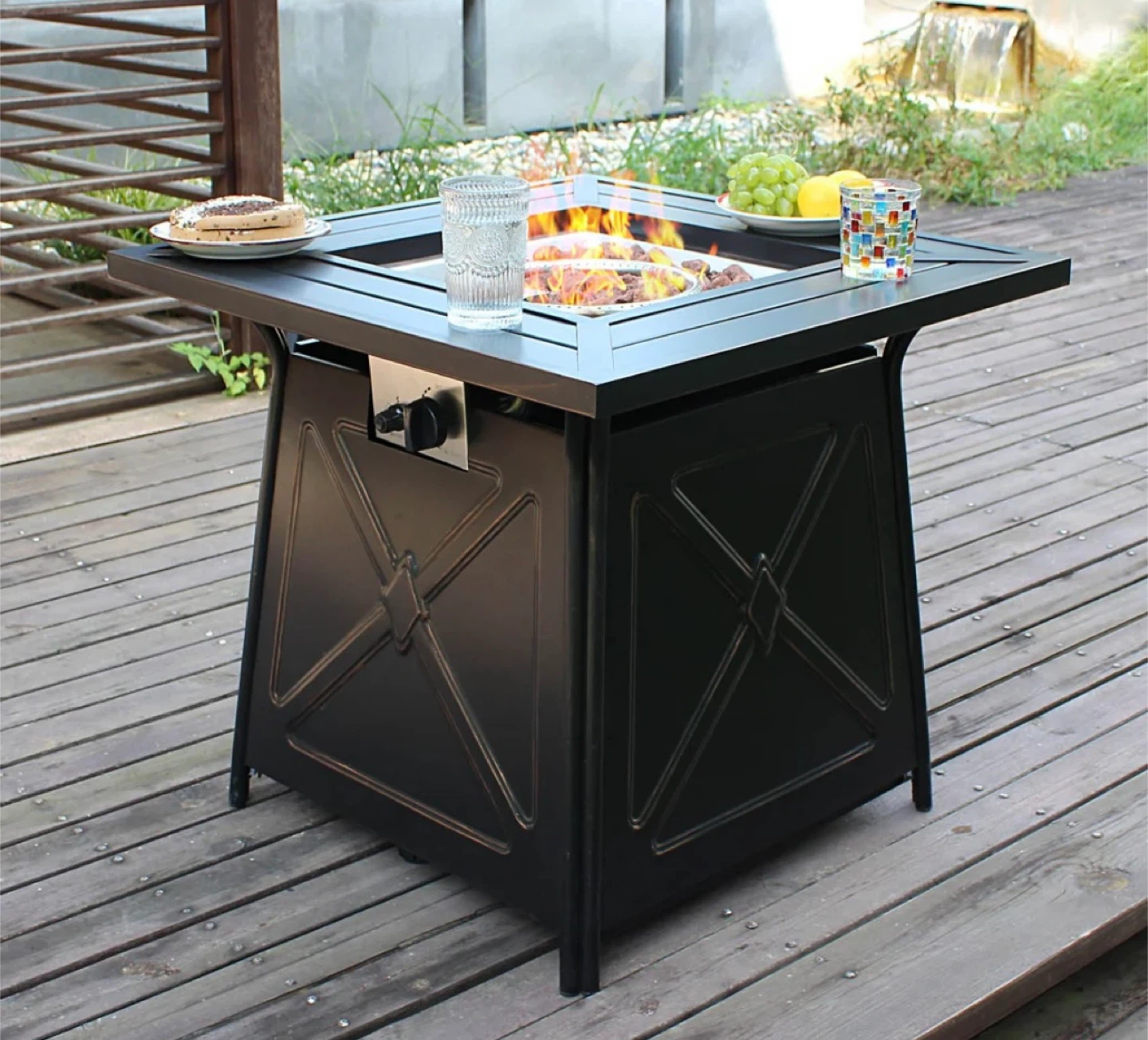 28 Inch Black Steel Fire Pit Table - photo 3