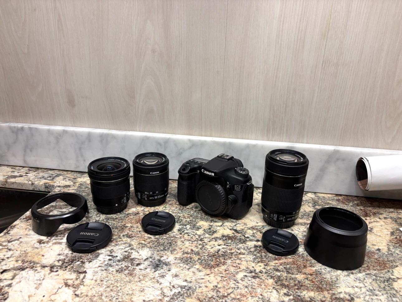 Canon 70D + three EF-S Lenses