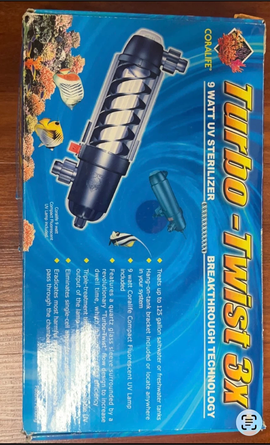 Coralife Turbo-Twist 3x 9 Watt UV Sterilizer - photo 3