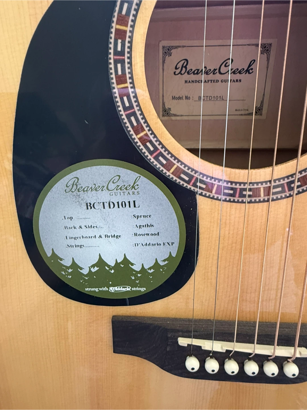 Beaver Creek BCTD101L Acoustic Guitar - photo 2