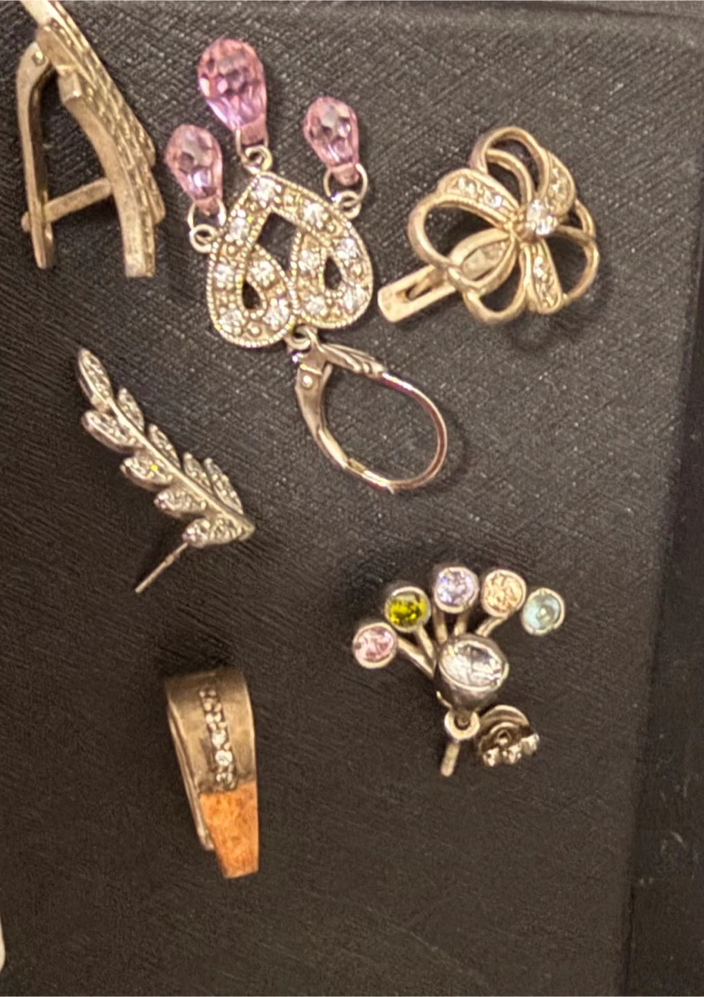 Assorted one piece Earrings sell as a lot Sterling silver 925 - photo 2