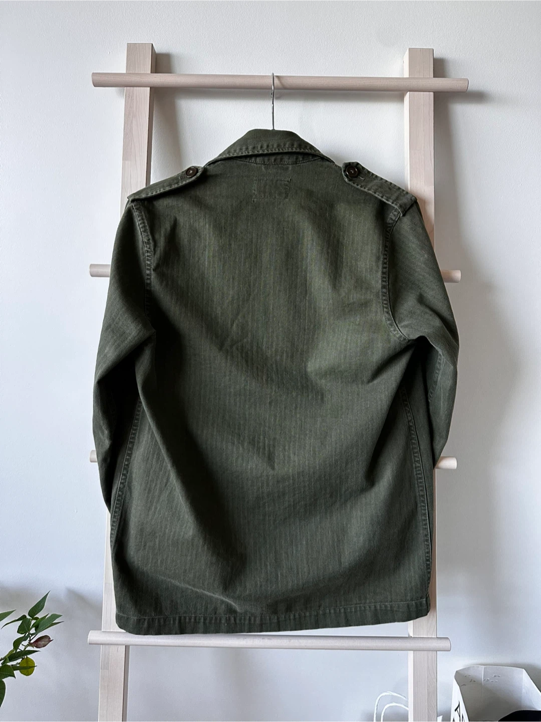 Vintage 1961 Dutch Army HBT Field Jacket / Utility Chore Shirt - photo 2