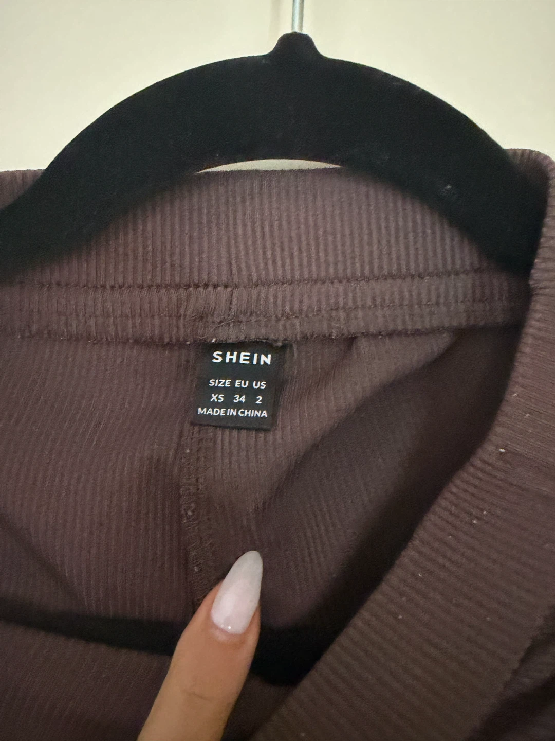 SHEIN Brown Ribbed Trousers - Size XS - photo 2