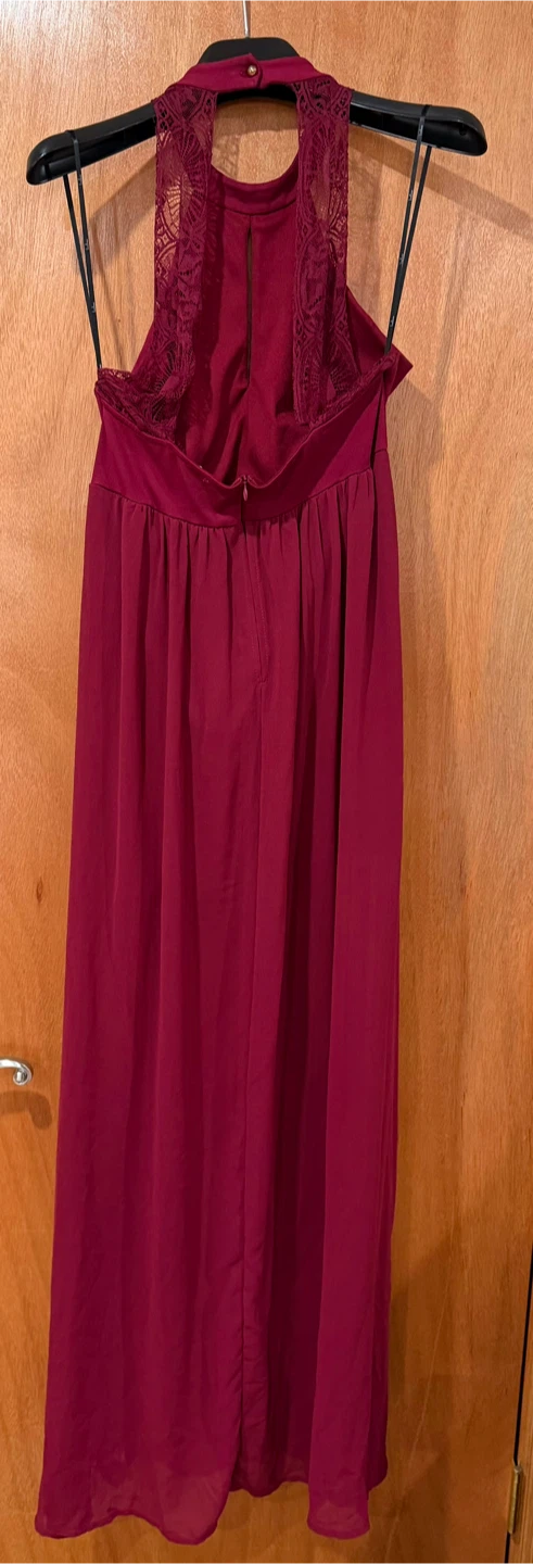 Lulus Burgundy Halter Maxi Dress - photo 2