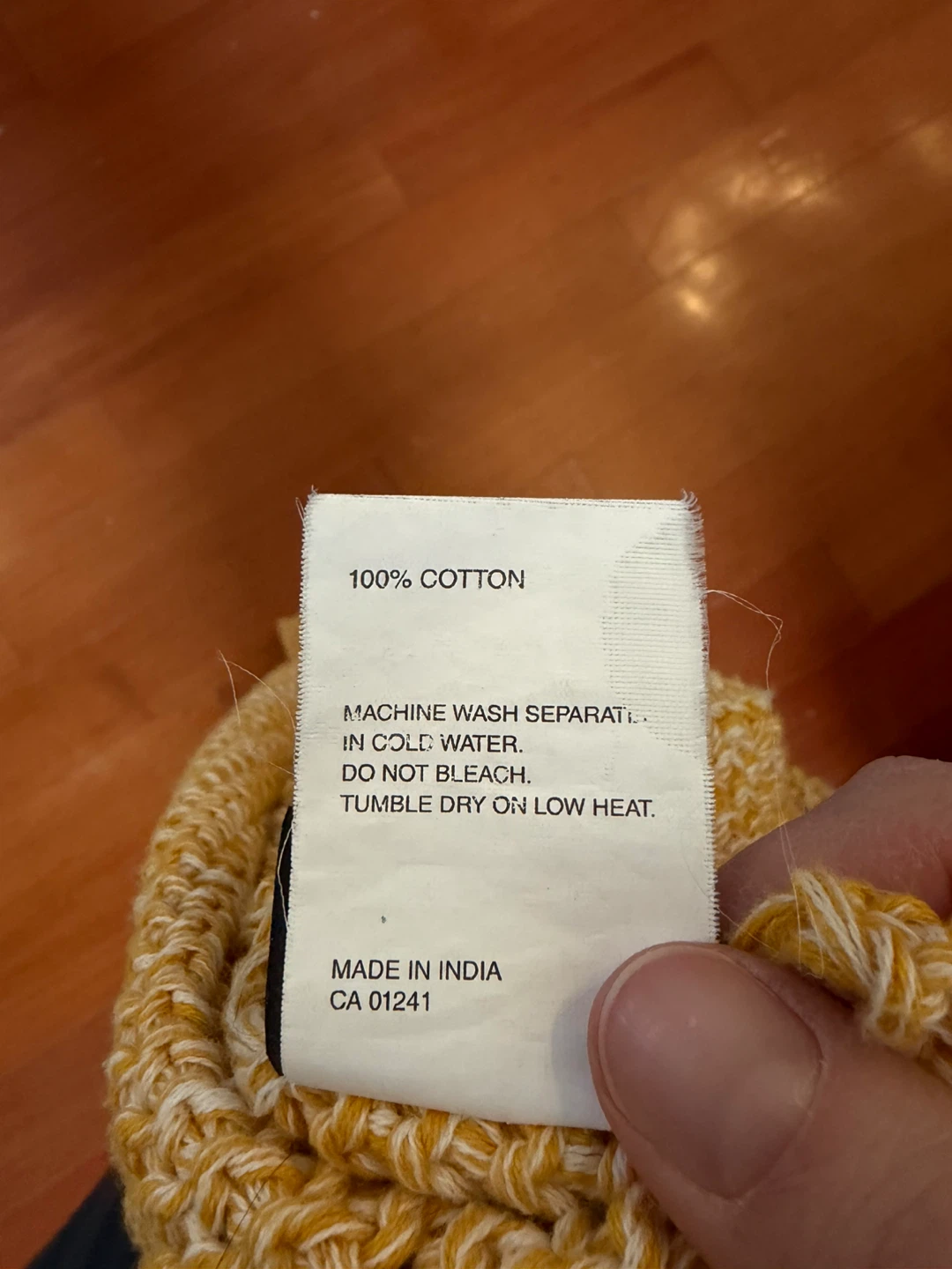 Yellow Knit Cotton Throw Blanket - photo 3