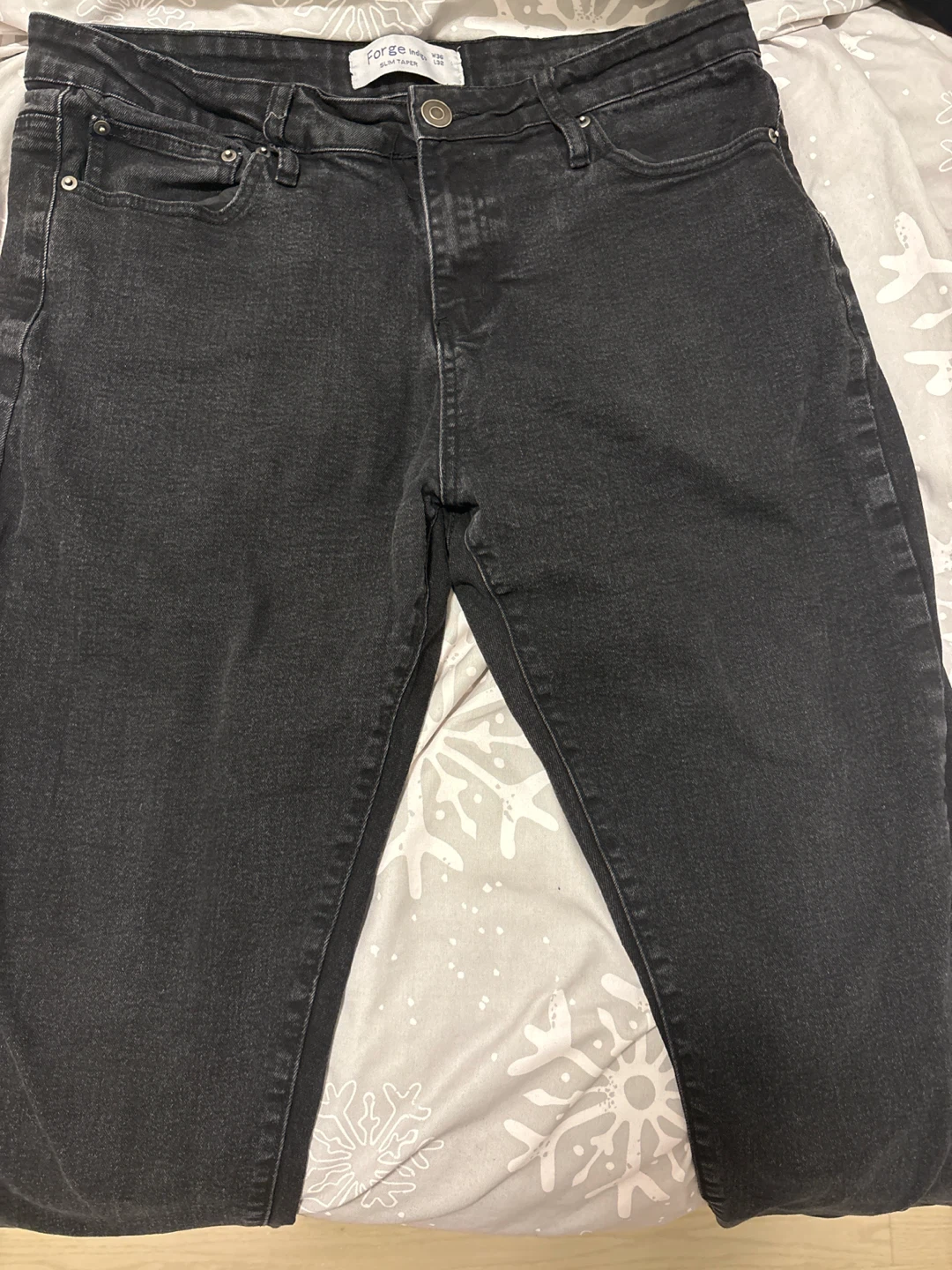 Forge Indigo Slim Taper Black Jeans