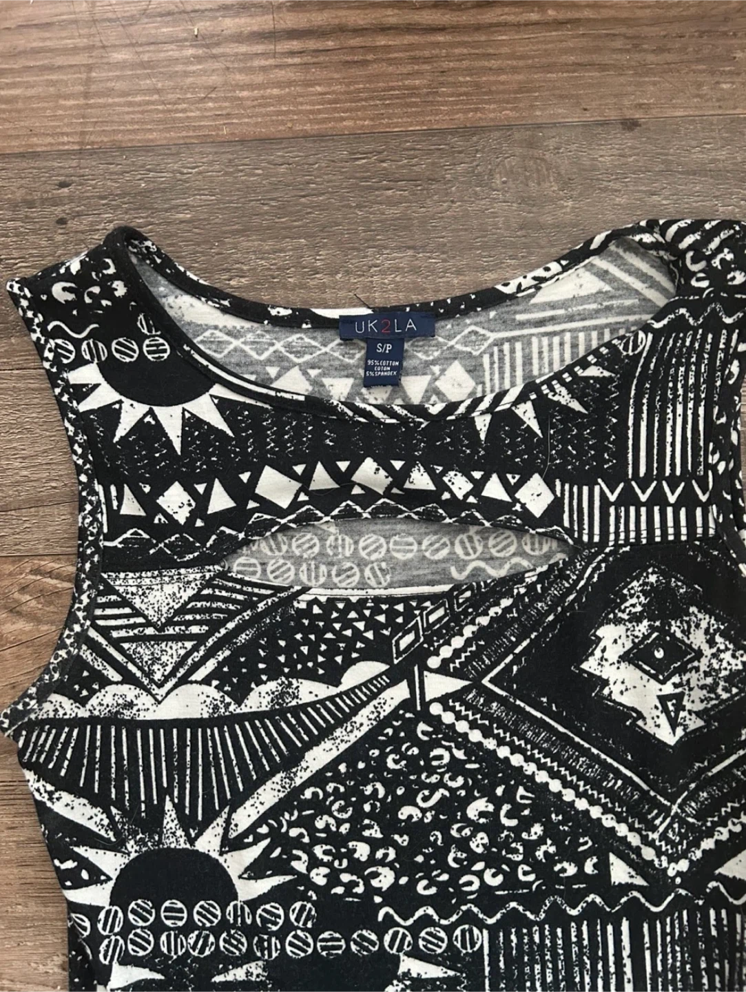 UK2LA Black and White Sleeveless Dress - photo 2