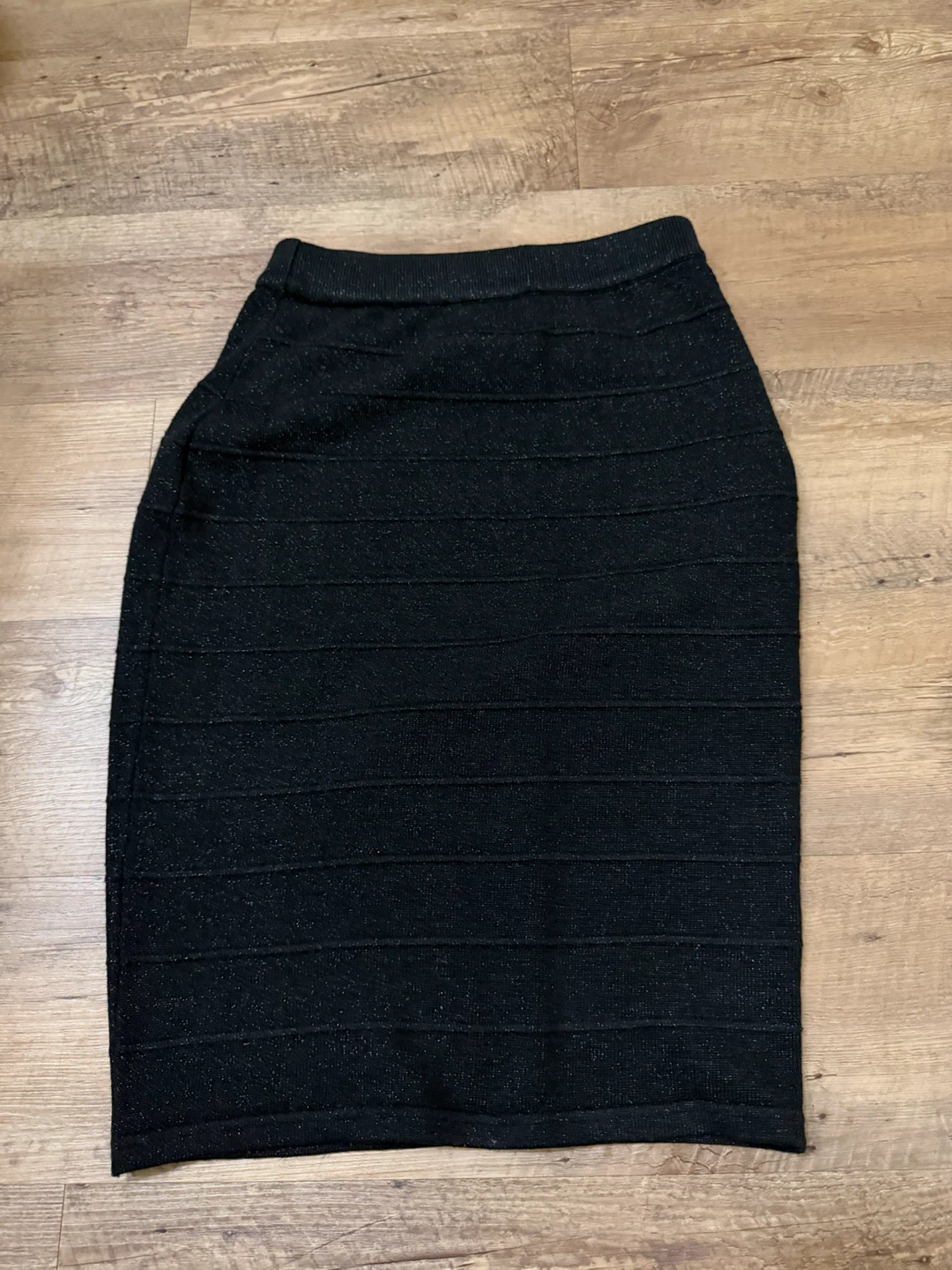 Sebitions Black Shimmer Pencil Skirt