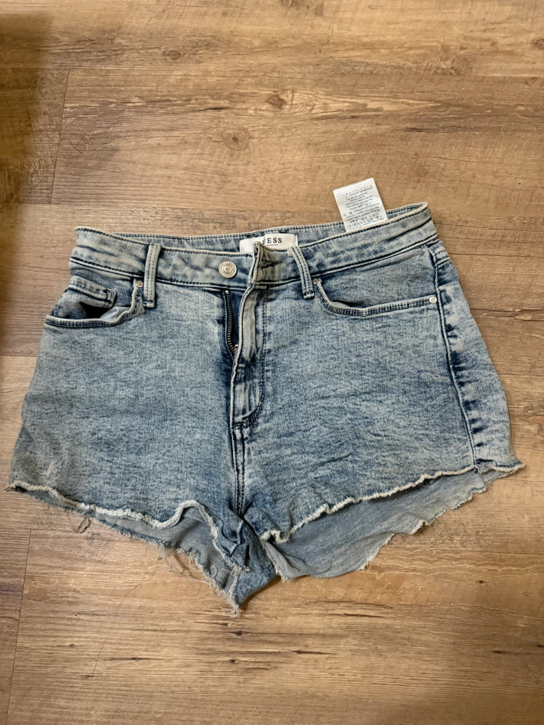Guess Los Angeles Acid Wash Denim Shorts