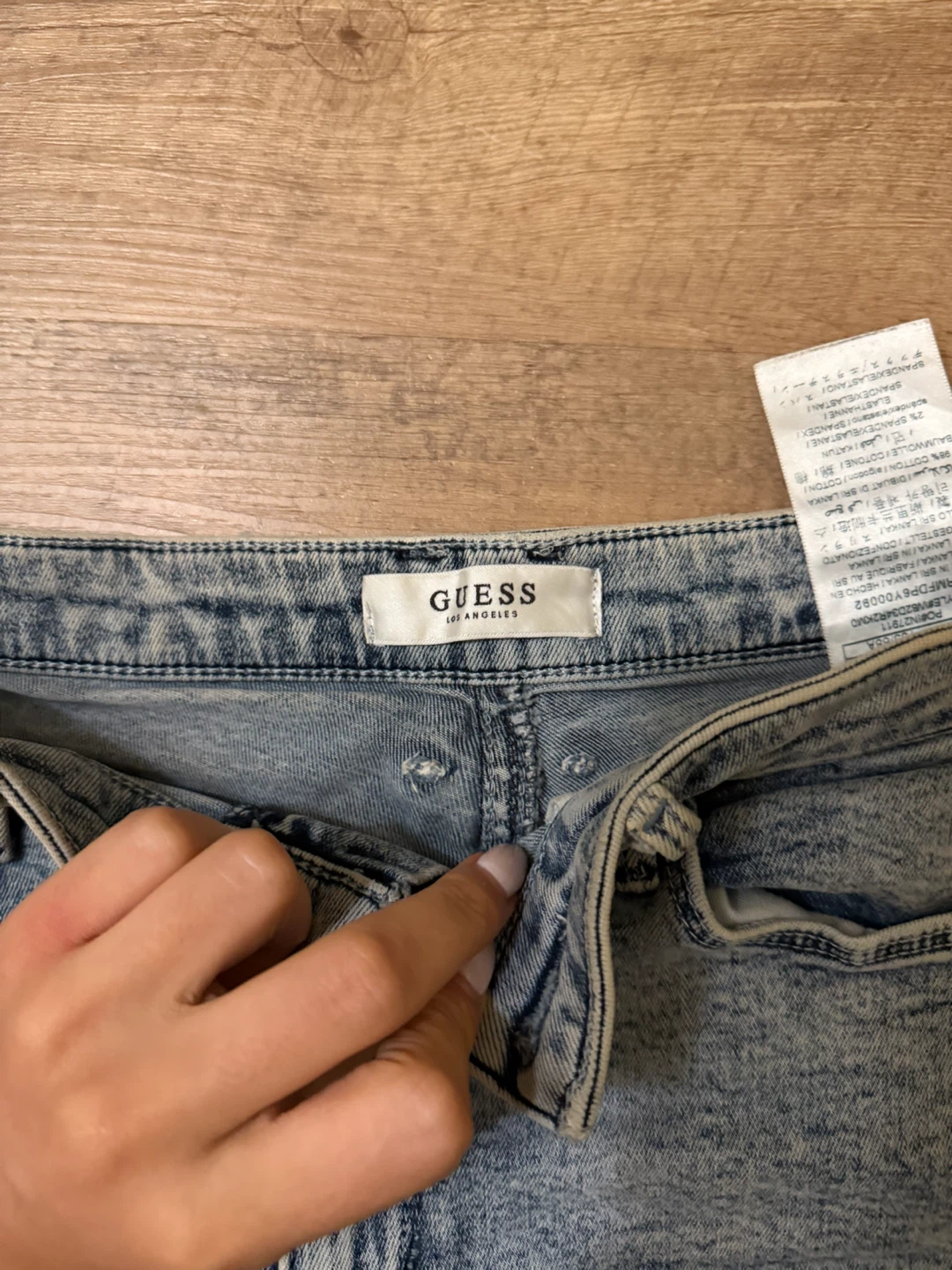 Guess Los Angeles Acid Wash Denim Shorts - photo 2