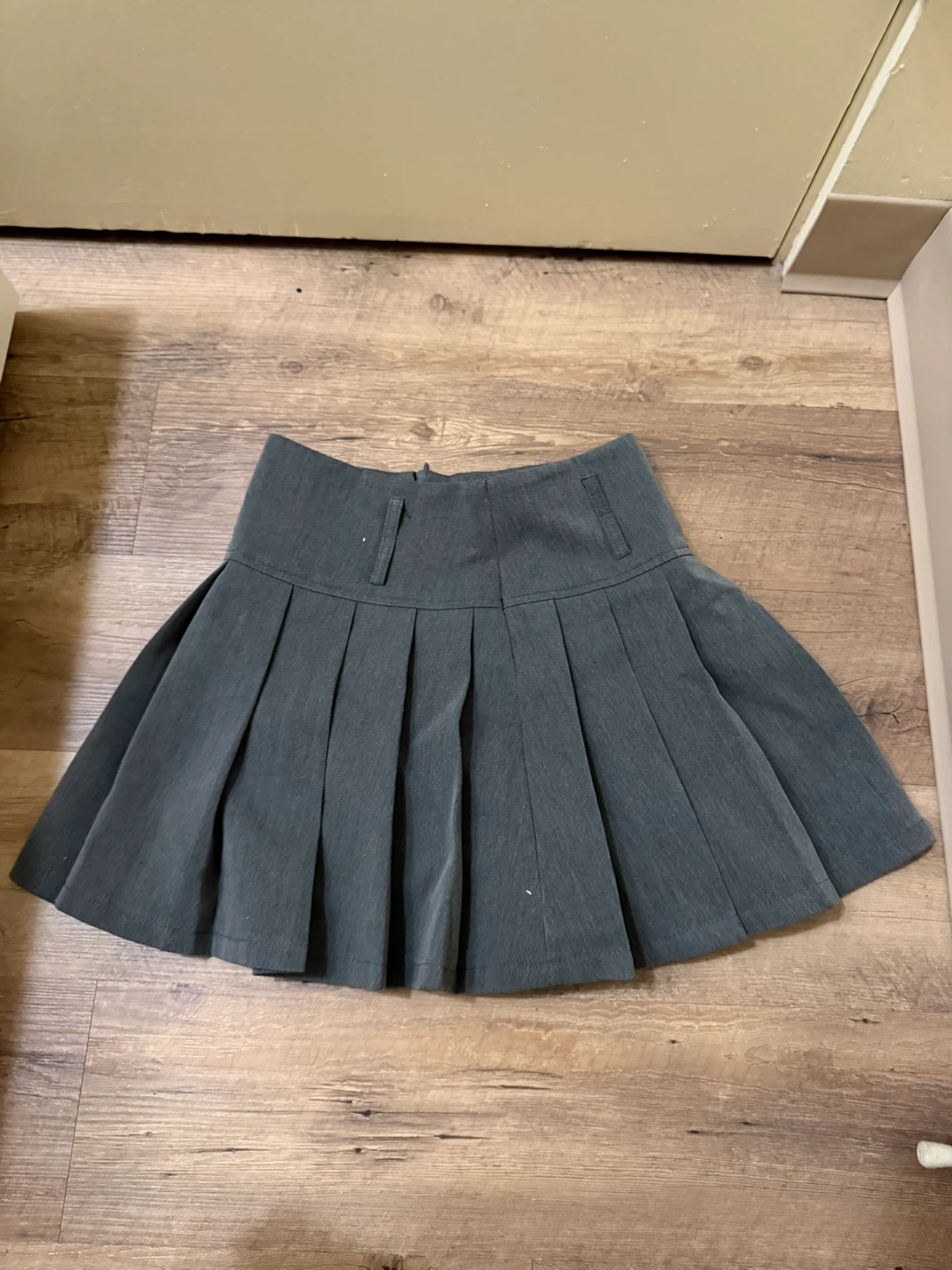 Grey Pleated Skirt