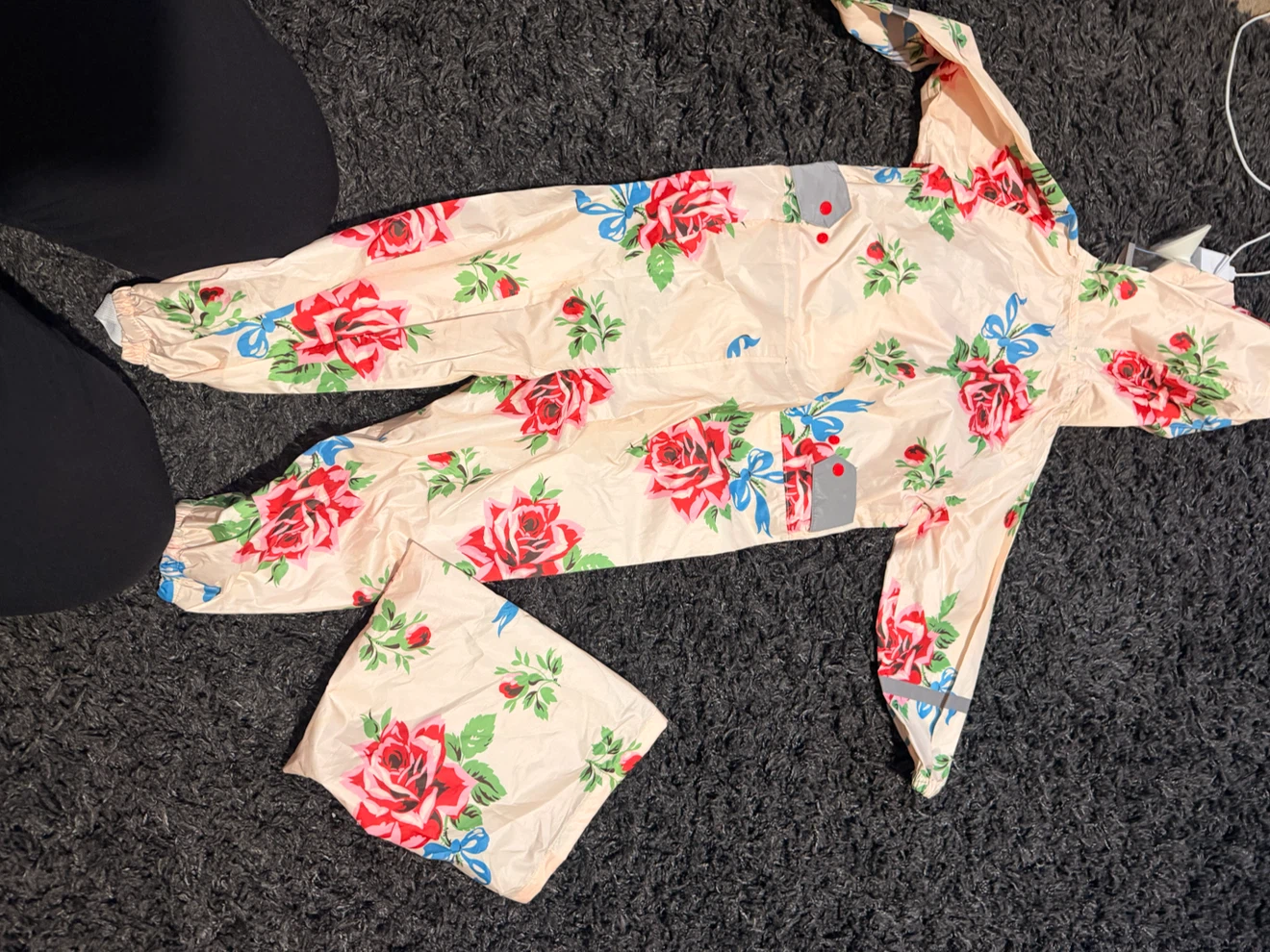 Floral Print Kids One-Piece Rain Suit - photo 2