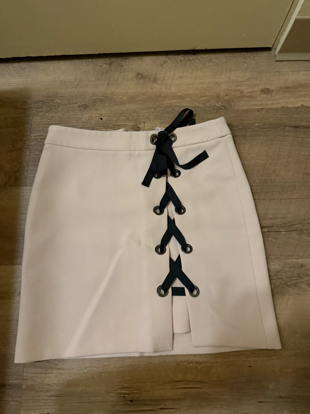 Topshop Lace-Up Mini Skirt