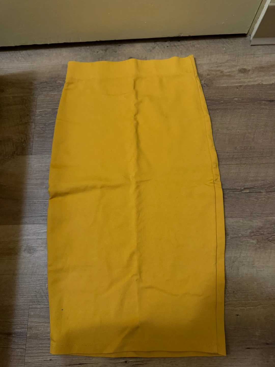 Revamped Yellow Pencil Skirt