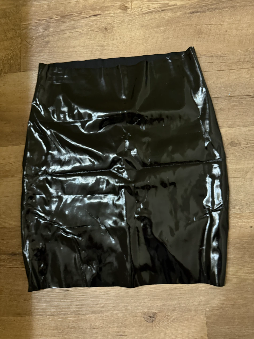 Kikiriki Black Vinyl Mini Skirt