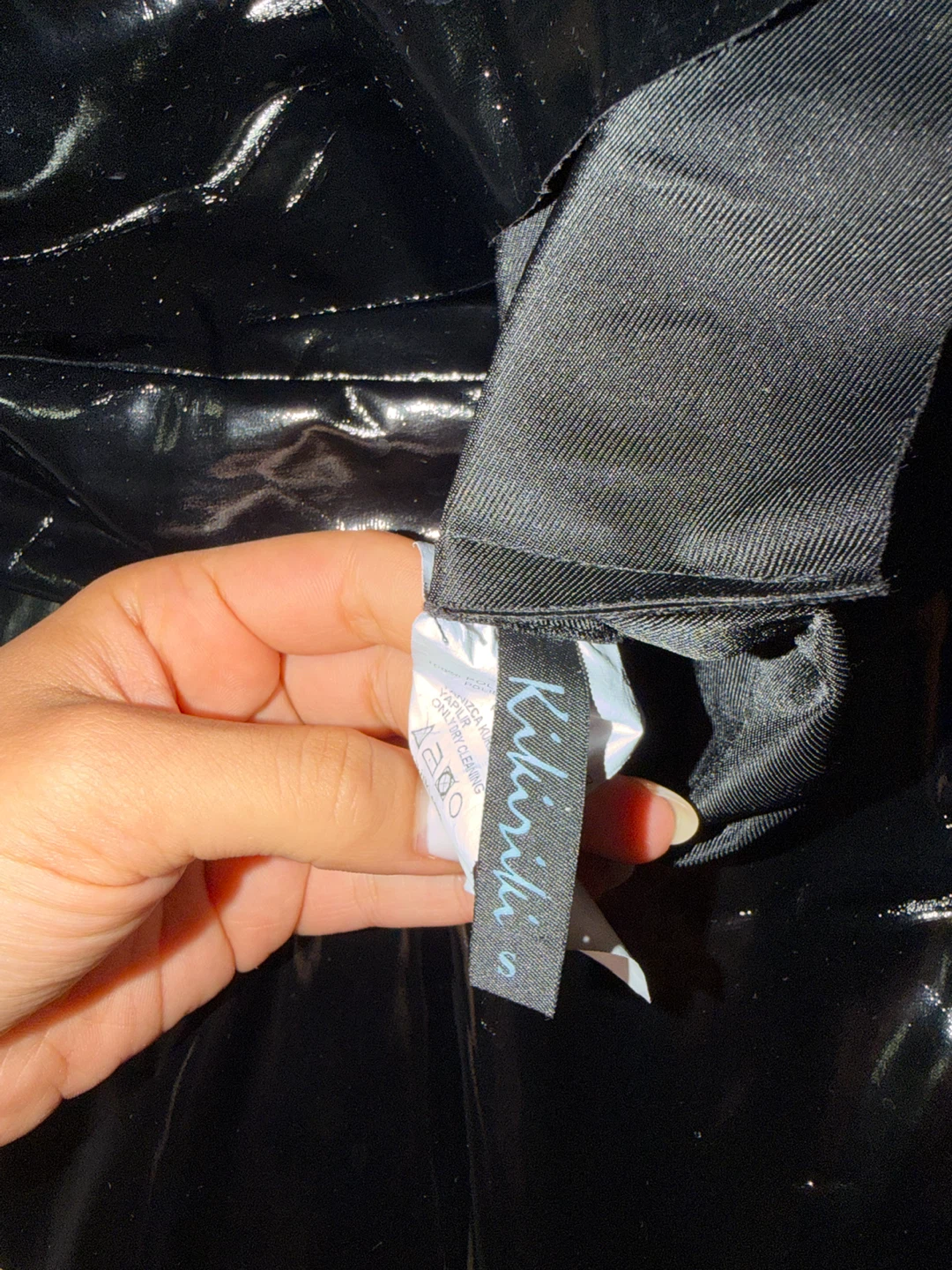 Kikiriki Black Vinyl Mini Skirt - photo 2