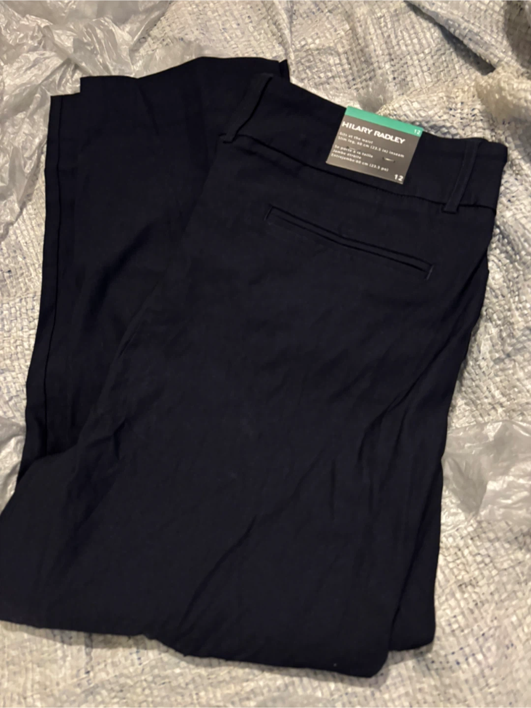 Hilary Radley Slim Leg Pants Navy Size 12