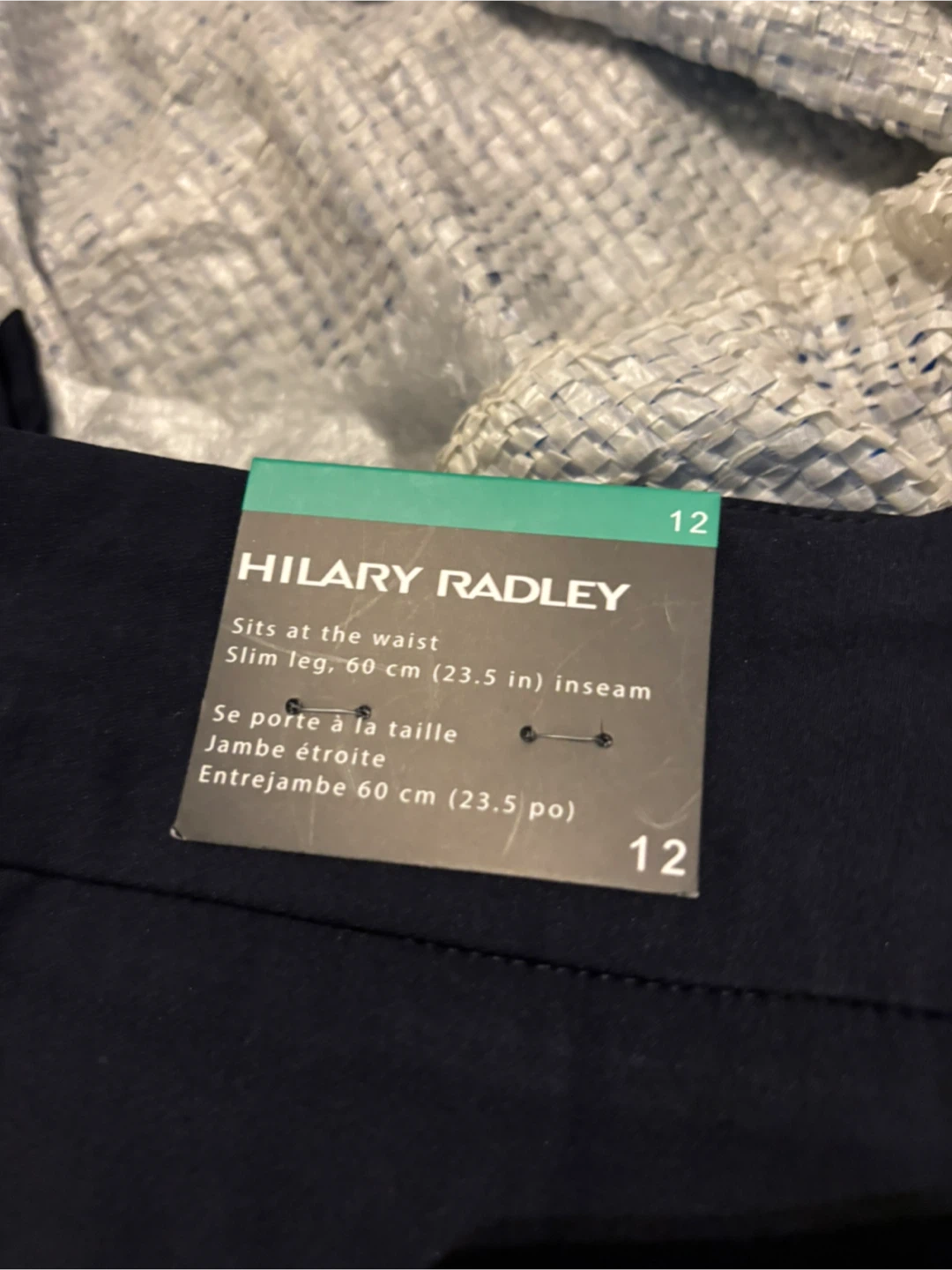 Hilary Radley Slim Leg Pants Navy Size 12 - photo 2