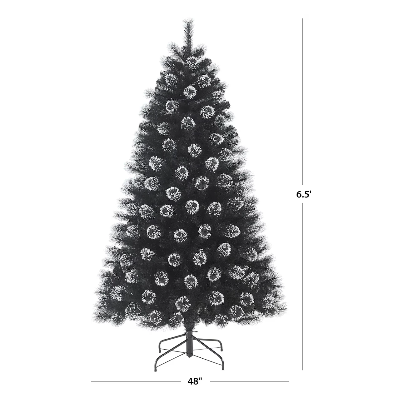 New Holiday Time 6.5' Pre-Lit Frosted Black Tree - photo 3