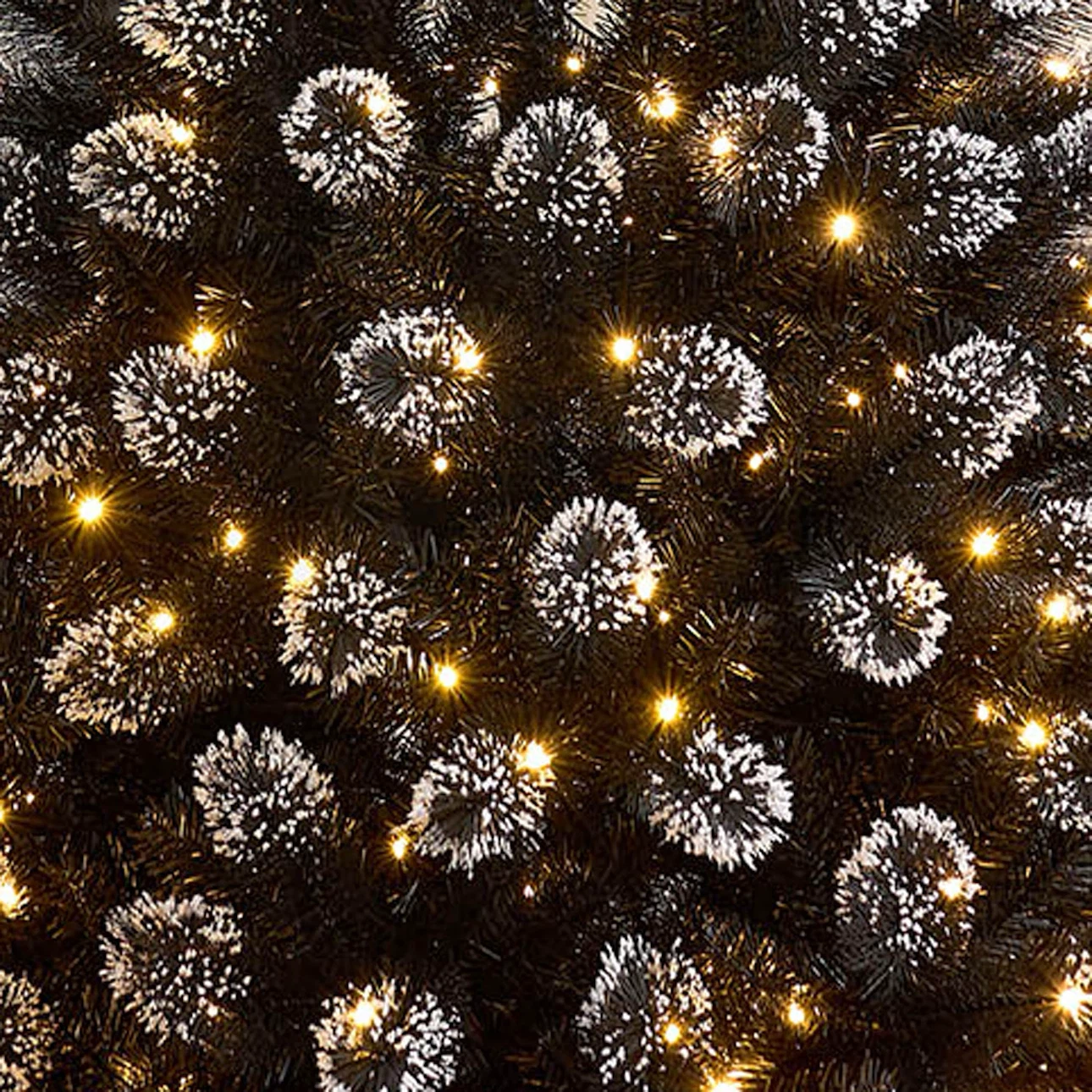 New Holiday Time 6.5' Pre-Lit Frosted Black Tree - photo 4