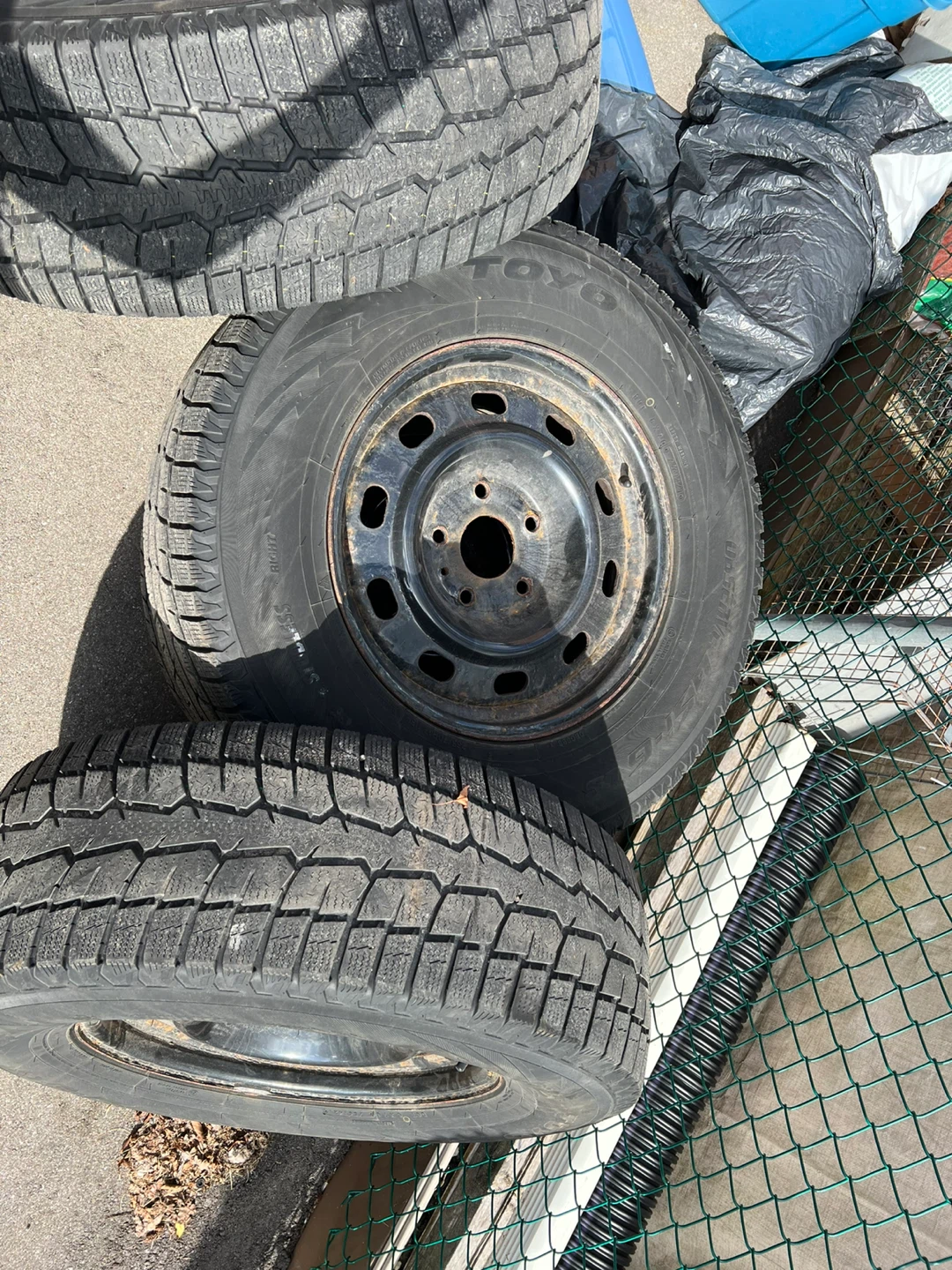 Set of 4 Toyo Winter Tires on Steel Rims - photo 3