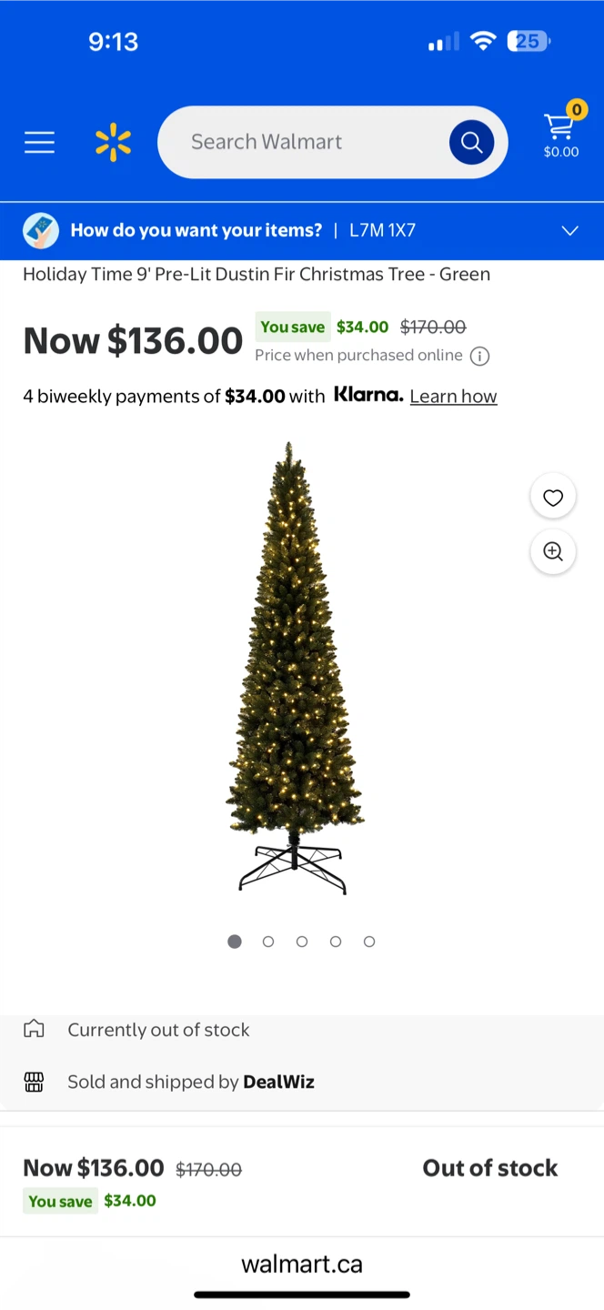 New Holiday Time 9' Pre-Lit Dustin Fir Christmas Tree