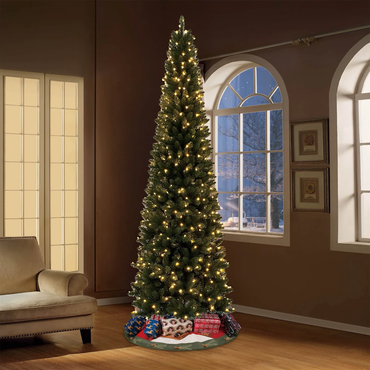 New Holiday Time 9' Pre-Lit Dustin Fir Christmas Tree - photo 2