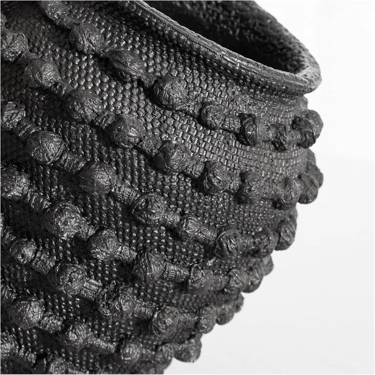 DECONATION Black Textured Decorative Vase - photo 3