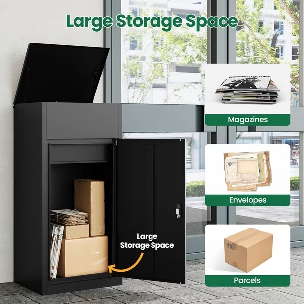 Fesbos Lockable Package Drop Box, Outdoor Storage Cabinet - photo 2