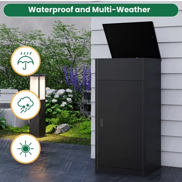 Fesbos Lockable Package Drop Box, Outdoor Storage Cabinet - photo 4