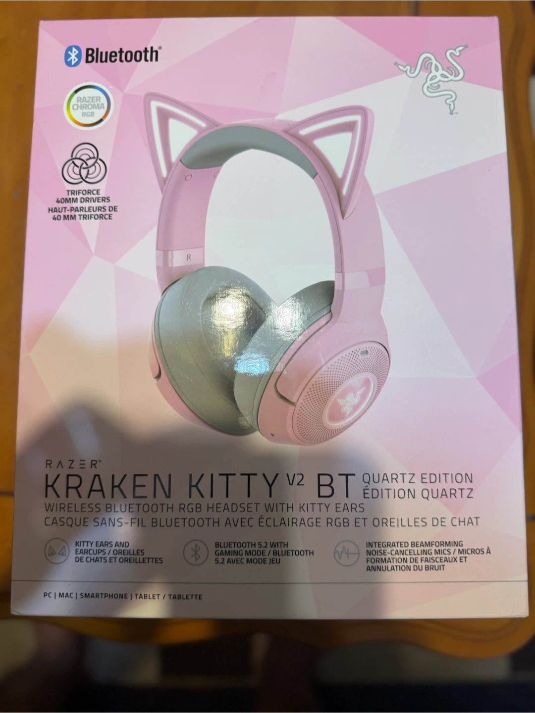 Razer Kraken Kitty V2 BT Quartz Edition Wireless Headset