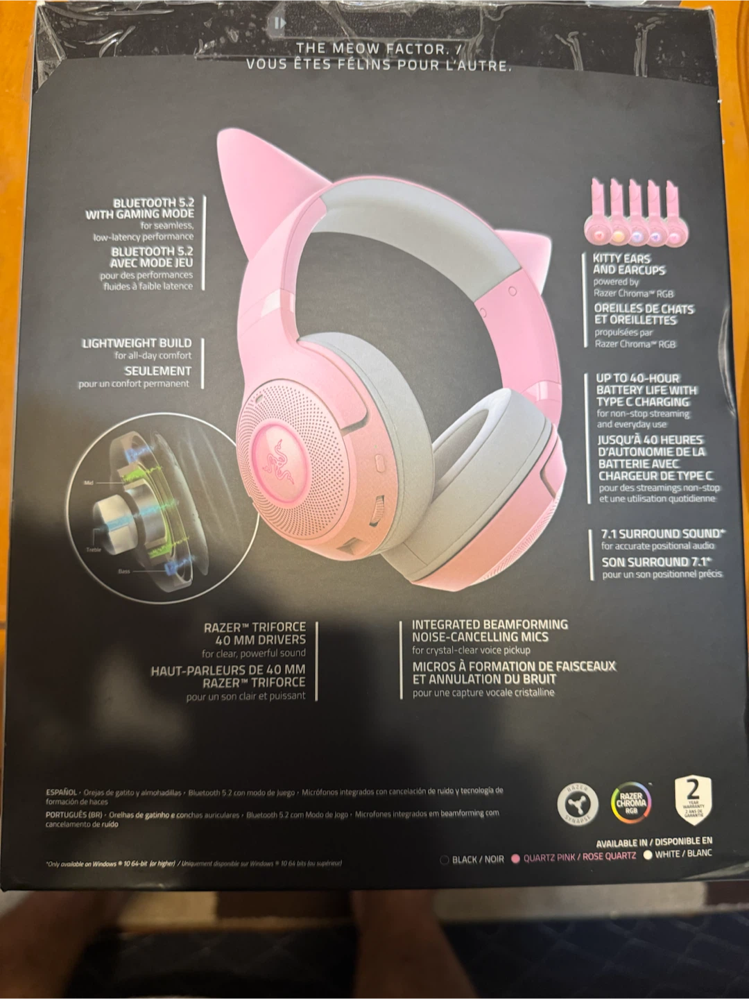 Razer Kraken Kitty V2 BT Quartz Edition Wireless Headset - photo 2