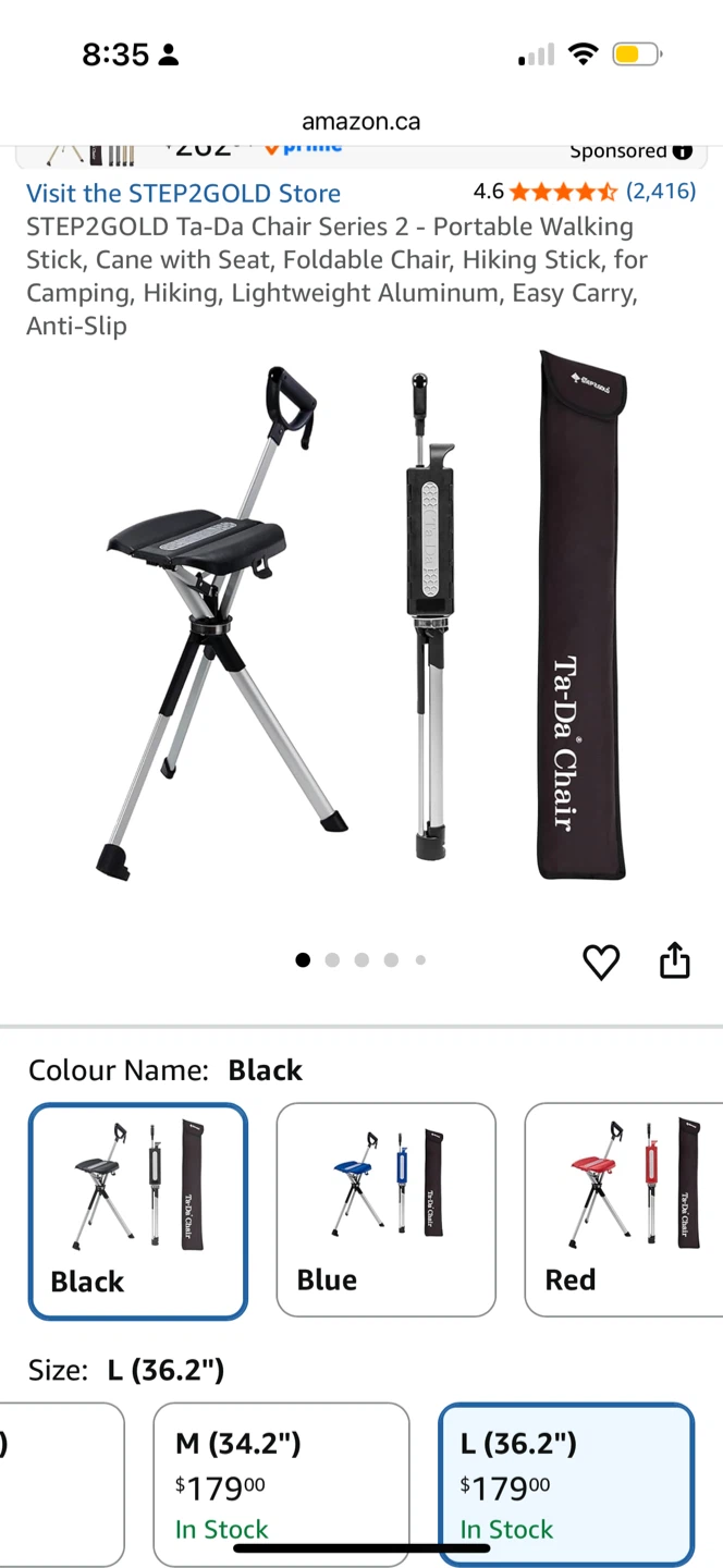 STEP2GOLD Ta-Da Chair Series 2 - Black