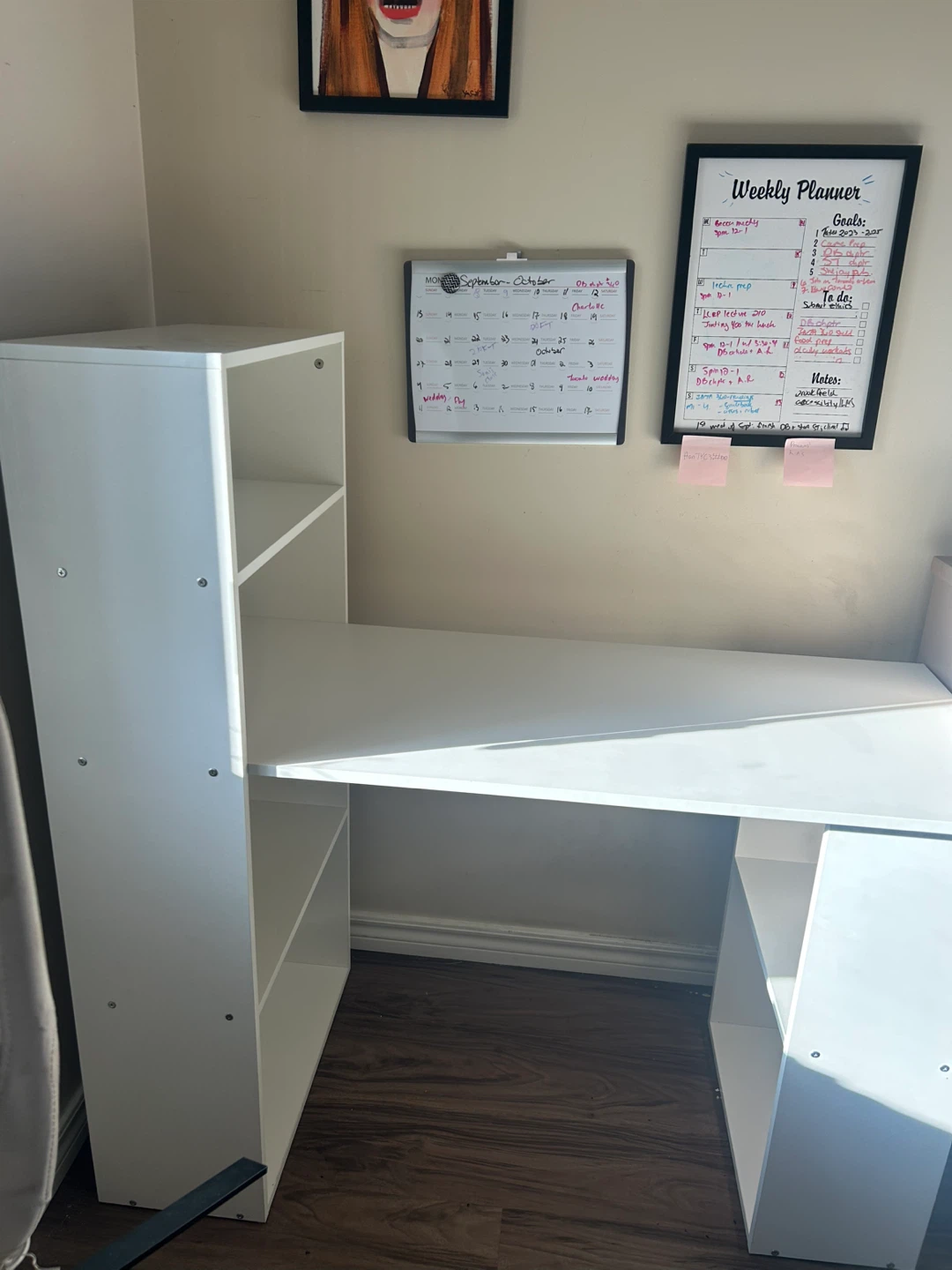 HOMCOM Home Office Desk with 6-Tier Storage Shelves - photo 3