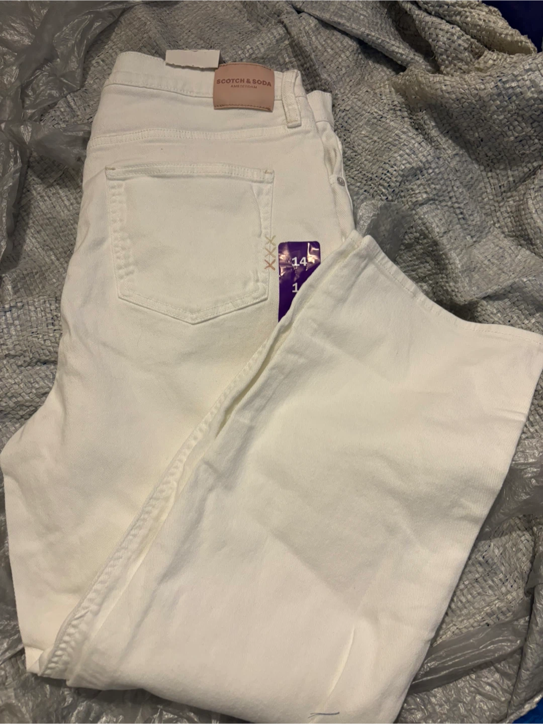 Scotch & Soda High Rise Slim White Jeans