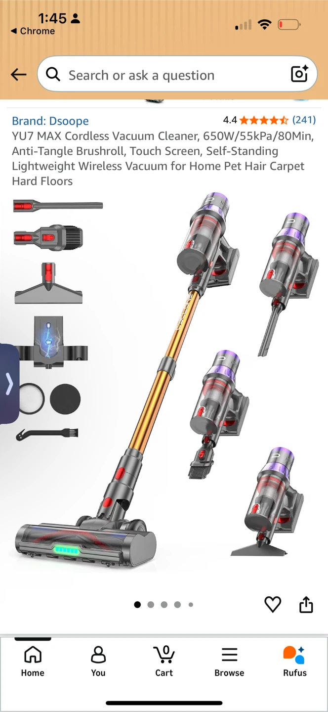 Dsoope YU7 Max Cordless Vacuum Replacement Filters