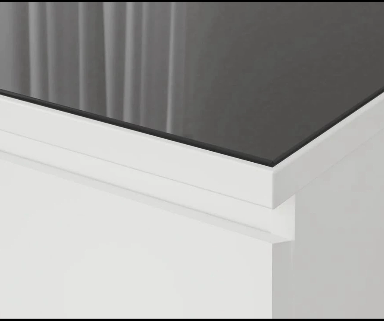 IKEA Malm Smoky Glass top