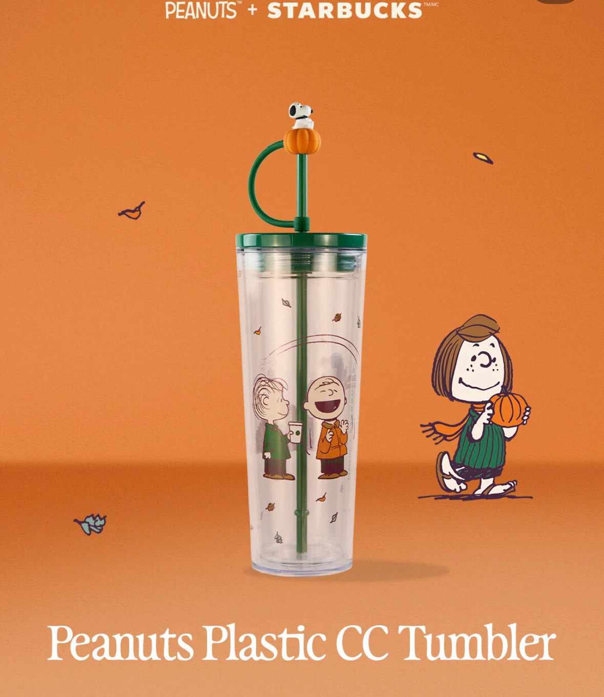 Starbucks Peanuts Snoopy Plastic Tumbler