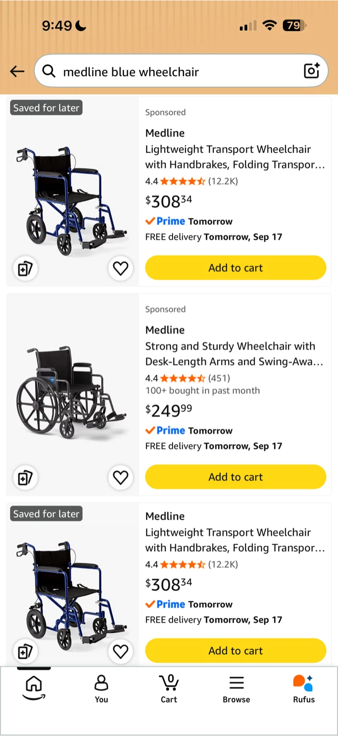 Medline Lightweight Transport Wheelchair - photo 3