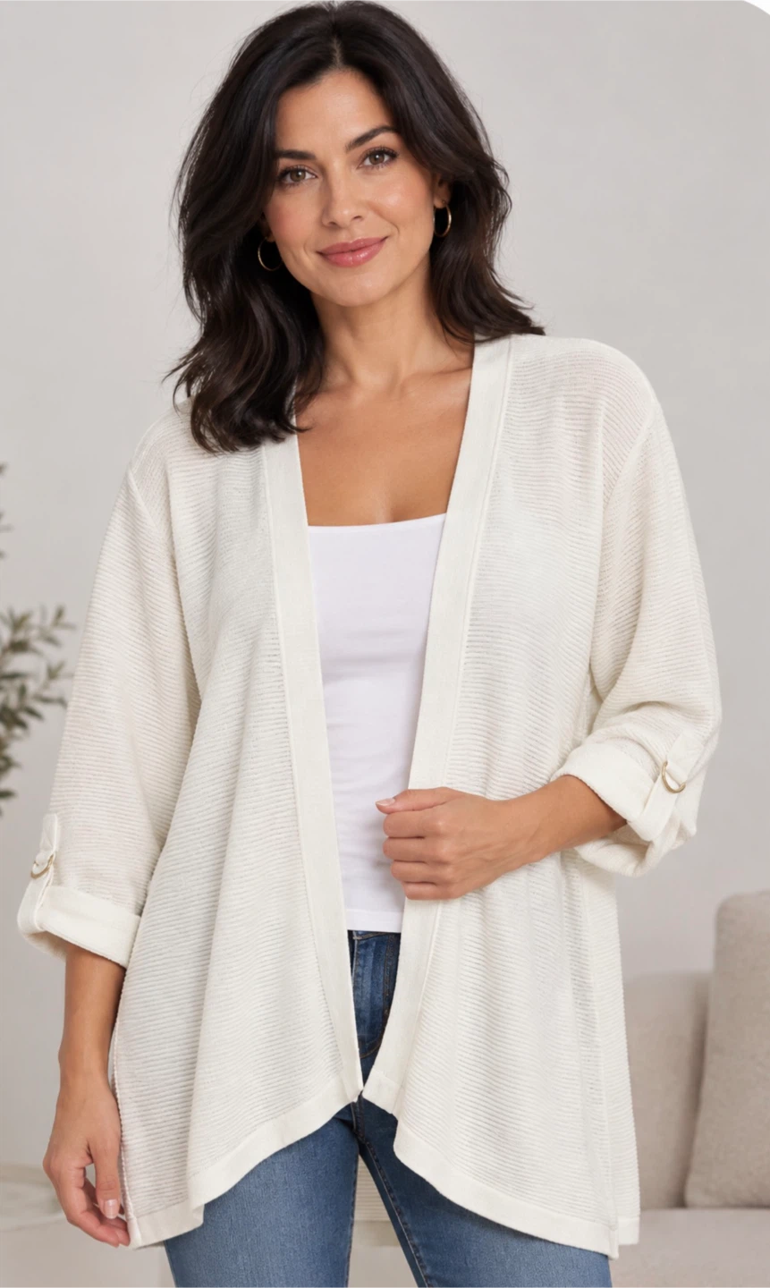 Chico's white cardigan