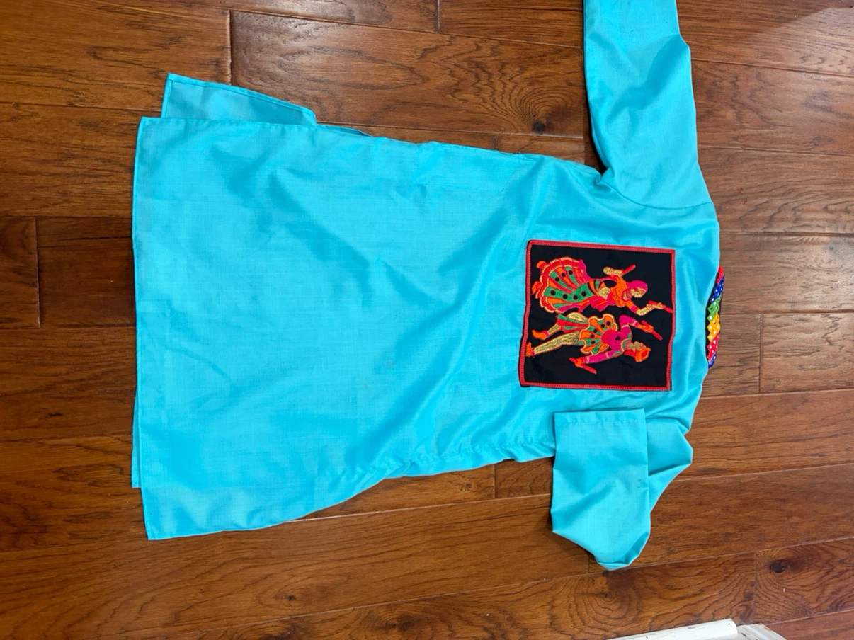 Bright Blue Embroidered Ethnic Kurta - photo 2
