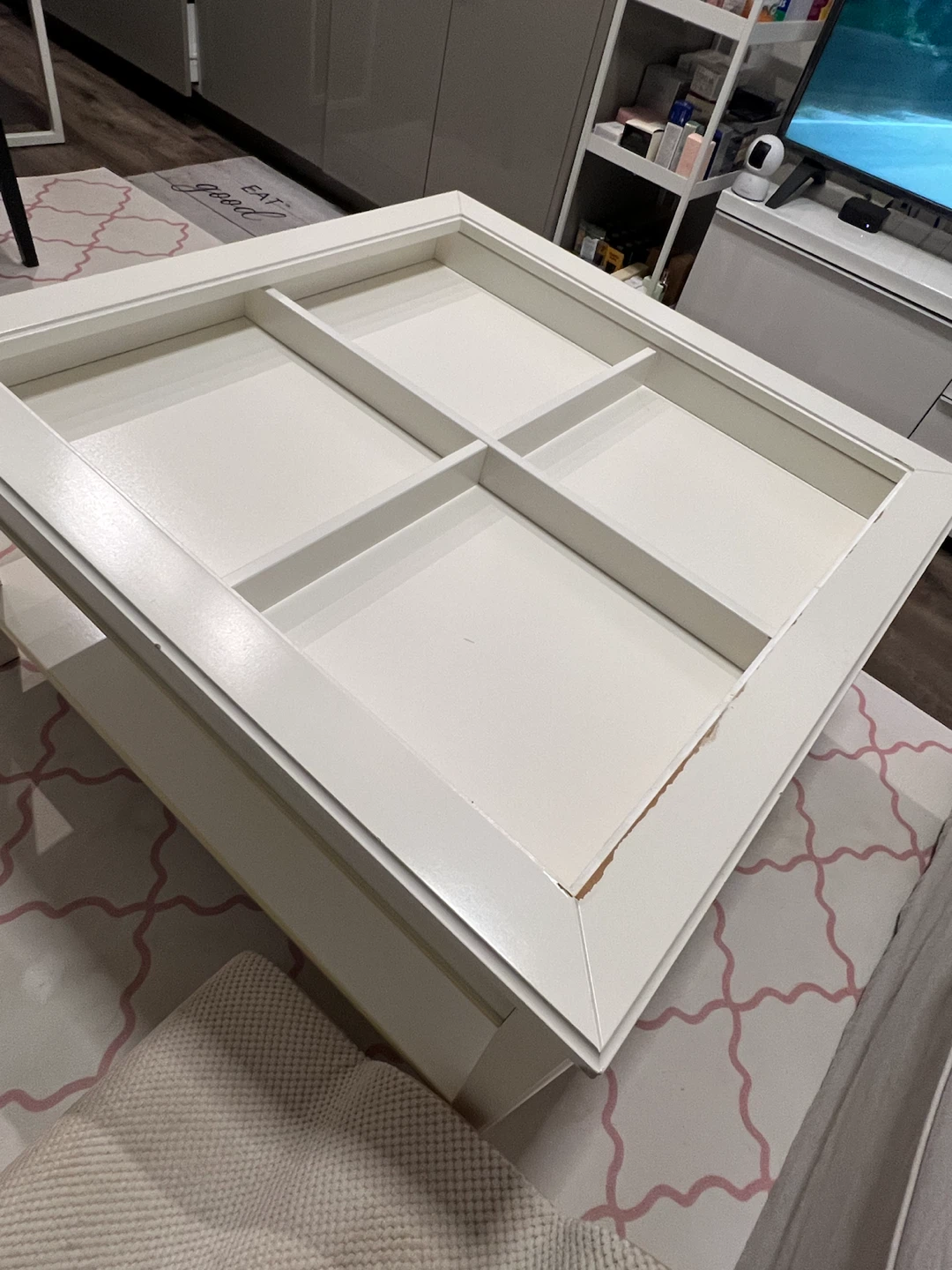 White coffee table with storage - photo 2