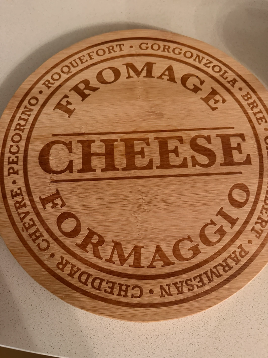 Round Bamboo Cheese Board