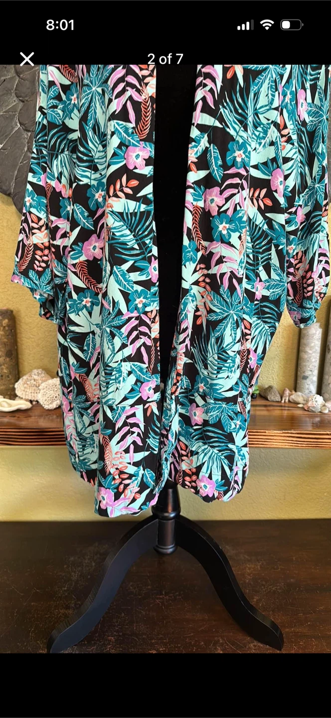 Ripzone Floral Open Front Cardigan Sweater - photo 2