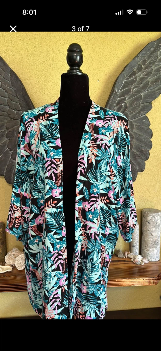 Ripzone Floral Open Front Cardigan Sweater - photo 3